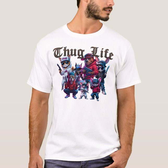 Camiseta Thug Life Pets (Frente)
