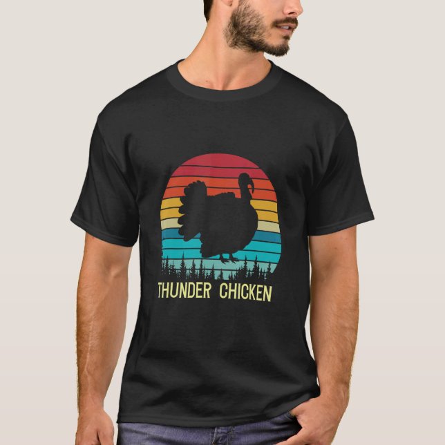 Camiseta Thunder Chicken Family Matching Thanksgiving Turke (Frente)
