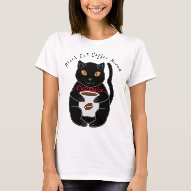 Camiseta Thunder_Cove de Quebra de Café de Gato Preto (Frente)