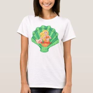 Camiseta Thunder_Cove de Scallop Verde Sage Shell Mermaid  
