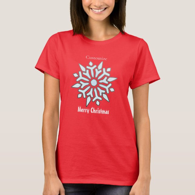 Camiseta Thunder_Cove do Enfeites de natal do Floco de Neve (Frente)