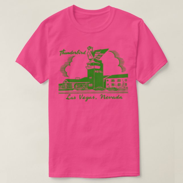 Camiseta Thunderbird Hotel Retro Defunct Las Vegas (Frente do Design)