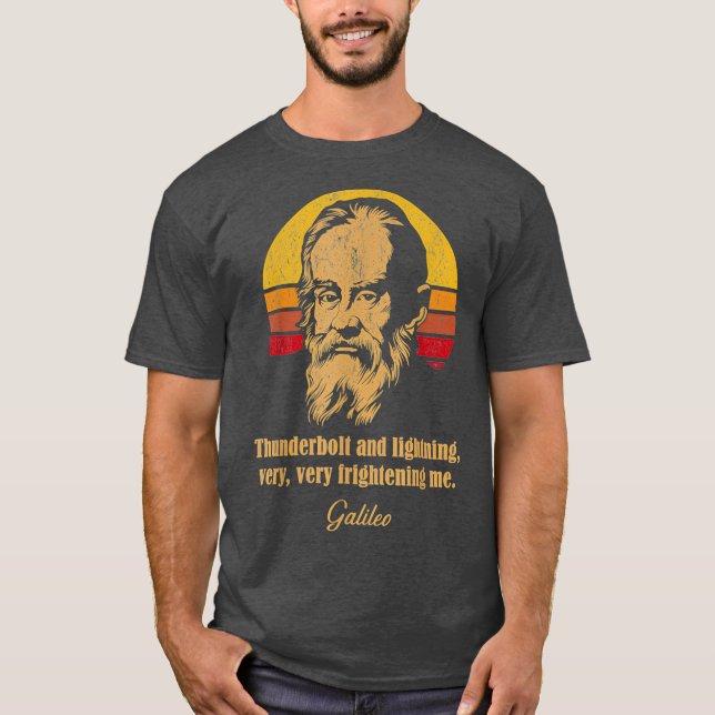 Camiseta Thunderbolt e relâmpago Meme da Astronomia Galileo (Frente)