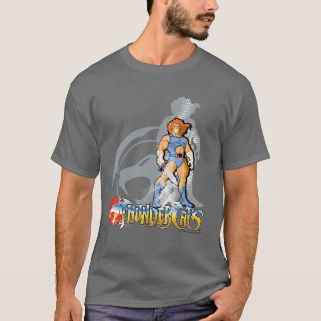 Camiseta ThunderCats | Gráfico de Sombra de Leão-O Halftton (Frente)
