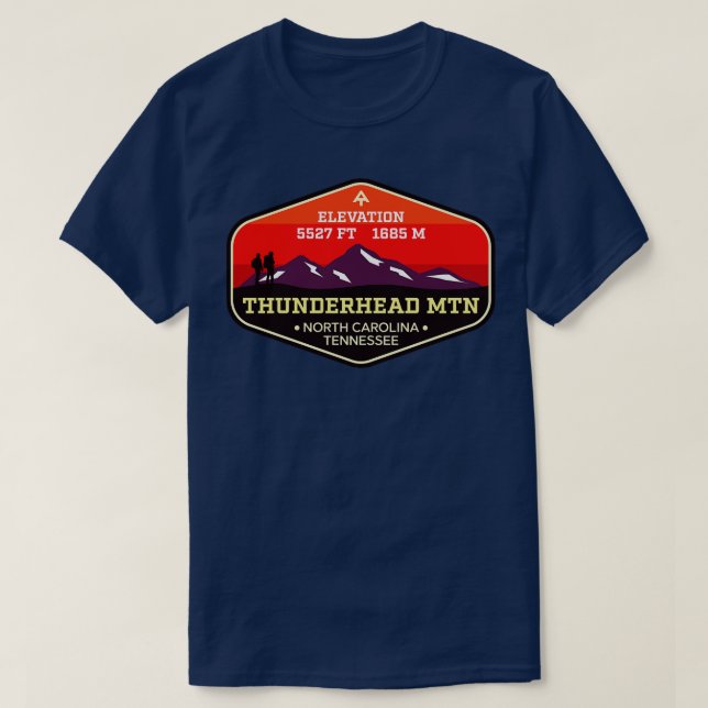 Camiseta Thunderhead Mountain North olina Tennessee Appalac (Frente do Design)