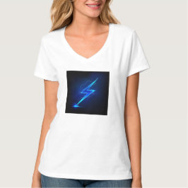 Camiseta "Thunderstruck: Tee Branco das Mulheres com Arte T