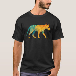 Camiseta Thylacina Geométrica - Arte Poligonal da Tasmani