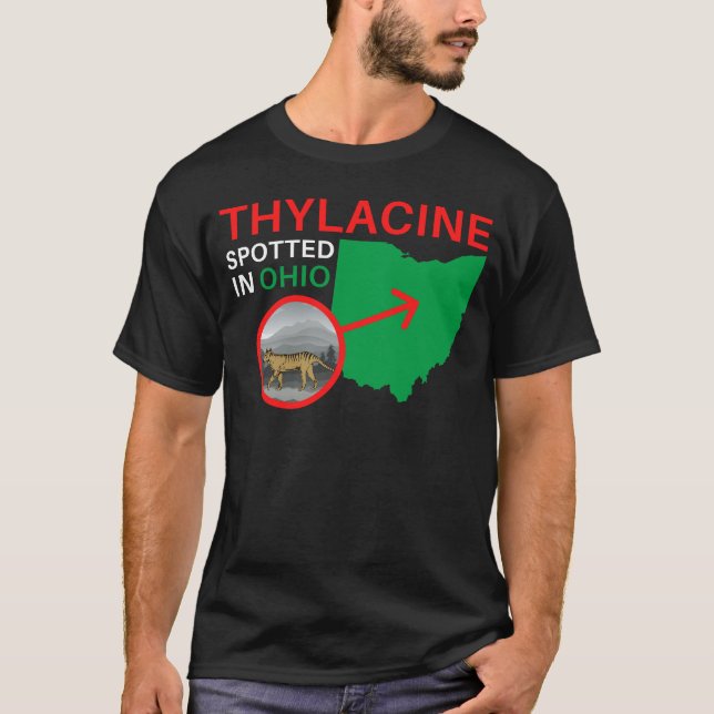 Camiseta Thylacine Foi Detectada No Tiigre Extinto De Ohio (Frente)