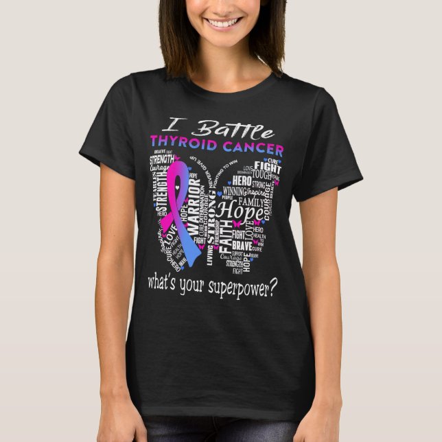 Camiseta Thyroid Cancer Awareness Month Ribbon Gifts (Frente)