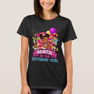 Camiseta Tia A Menina Do Aniversário Festa Rosa Boneca Famí