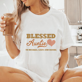 Camiseta Tia abençoada personalizada