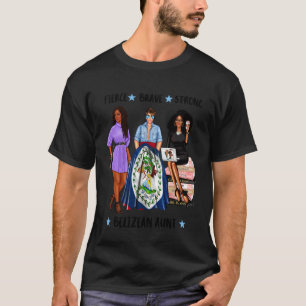 Camiseta Tia Afro-Belizenha Patriótica Mulher Belizenha Org
