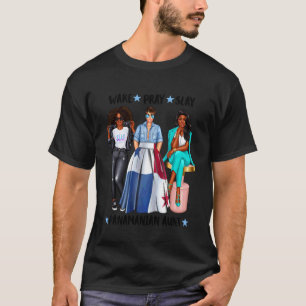 Camiseta Tia Afro-Panamenha Mulheres Orgulhosas Cabelo Afro