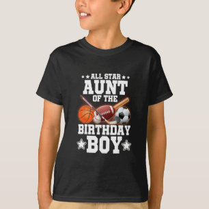 Camiseta Tia All Star Do Menino Do Aniversário Sketll Futeb