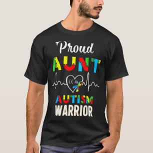 Camiseta tia autista orgulhosa, a guerreira da consciência