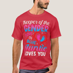 Camiseta Tia Azul Ou Rosa Engraçada Te Ama A Revelação De G