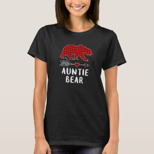 Camiseta Tia Bear Buffalo Red Xadrez Correspondente Pajama