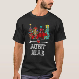 Camiseta Tia Bear Christmas Pajama Red Xadrez Buffalo