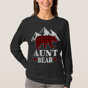 Camiseta Tia Bear Christmas Pajama Red Xadrez Buffalo Match
