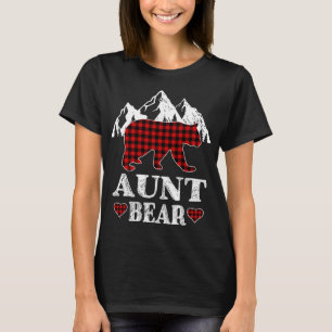Camiseta Tia Bear Christmas Pajama Red Xadrez Buffalo Match