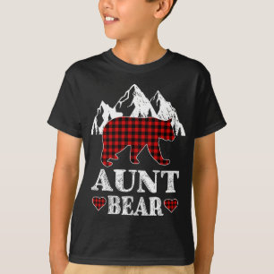 Camiseta Tia Bear Christmas Pajama Red Xadrez Buffalo Match