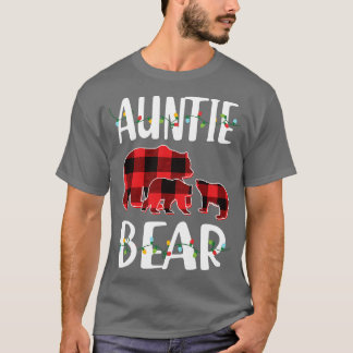 Camiseta Tia Bear Red Xadrez Natal Pajama Matando Famílias