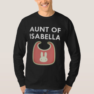 Camiseta Tia Bebê Isabella Menina Recém-Nascida Individual