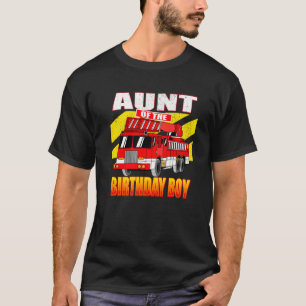 Camiseta Tia Birthday Boy Birthday Fire Truck