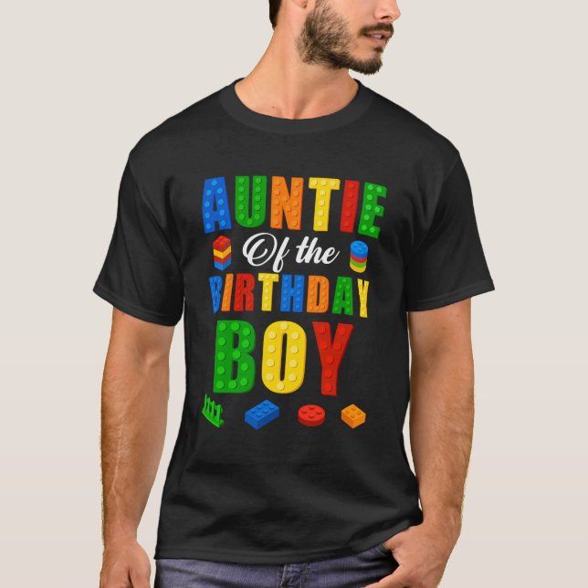 Camiseta Tia Birthday Boy Master Builder (Frente)