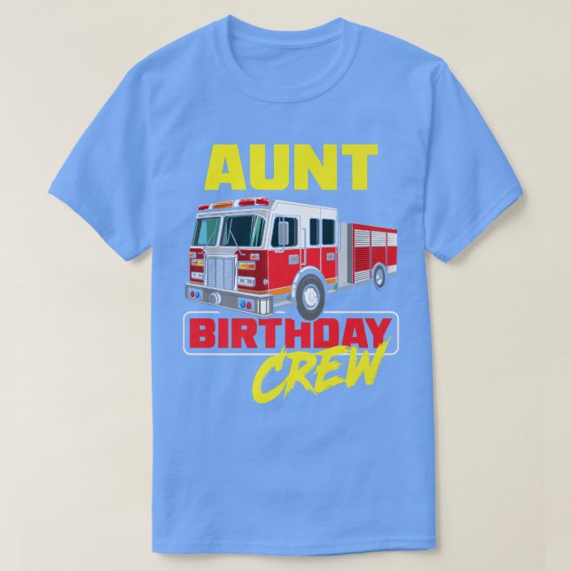 Camiseta Tia Birthday Tripulante Bombeiros Bombeiros (Frente do Design)