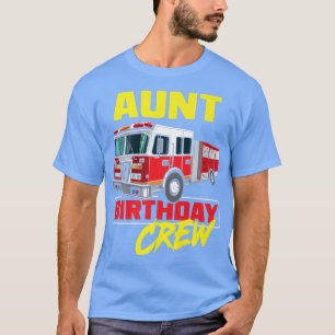 Camiseta Tia Birthday Tripulante Bombeiros Bombeiros