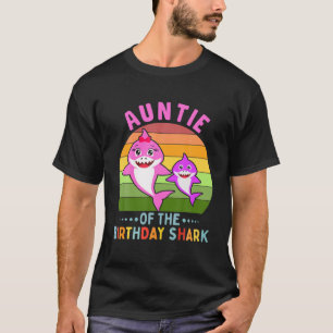 Camiseta Tia Bonita Da Tia De Aniversário Do Tubarão Corres