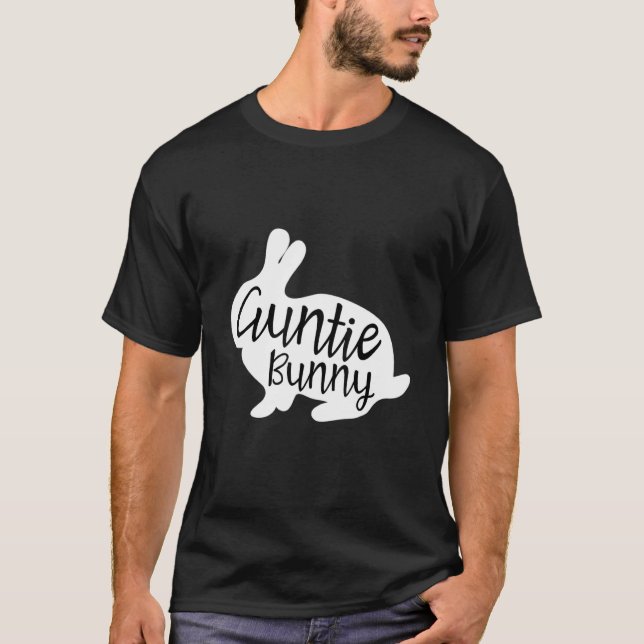 Camiseta Tia Bunny Cute Rabbit Family Tia Páscoa (Frente)