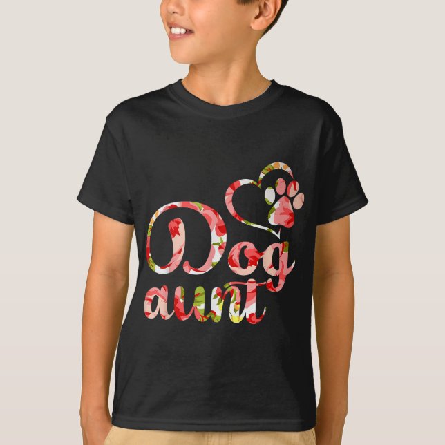 Camiseta Tia Canina Irmã Flor Cachorro Cachorro (Frente)