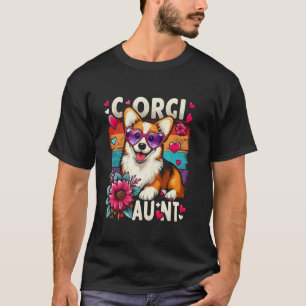 Camiseta Tia Corgi para amantes de carne de cão Corgi