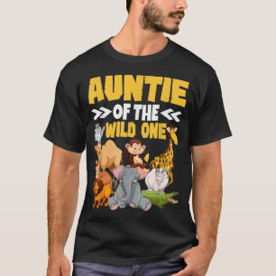 Camiseta Tia da Aventura do Amante do Zoológico Selvagem Sa