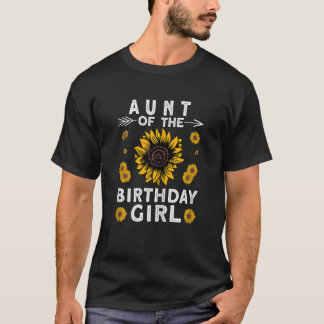 Camiseta Tia Da Celebração De Amor Da Família Birthday Girl