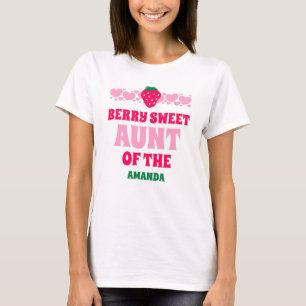 Camiseta Tia da Celebração do Primeiro Aniversário de Moran