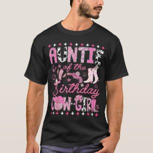 Camiseta Tia Da Cowgirl De Aniversário Nk Rodeio Ocidental 