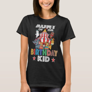 Camiseta Tia Da Criança De Aniversário No Circo Do Festa Do