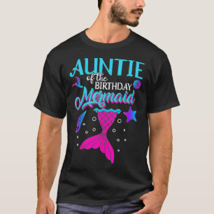 Camiseta Tia Da Família Aniversário De Sereia