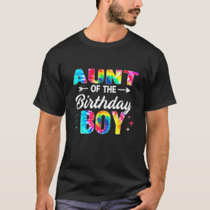 Camiseta Tia Da Família Aniversário Tie Dye
