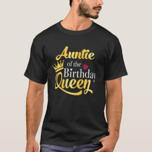 Camiseta Tia da Família da Rainha de Aniversário Menina Mul