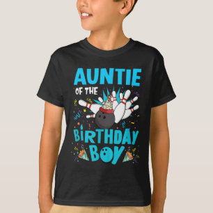 Camiseta Tia Da Família De Boliches De Boliche De Aniversár