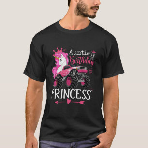Camiseta Tia Da Família De Festas Princesas De Aniversário
