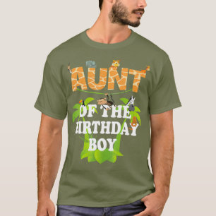 Camiseta Tia Da Festa Animal Do Tema Do Jardim Zoológico D