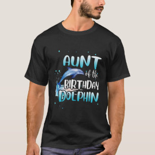 Camiseta Tia Da Festa De Aniversário Da Família De Golfinho