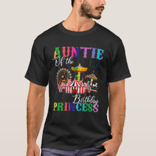 Camiseta Tia da Festa de Circo Princesa de Aniversário