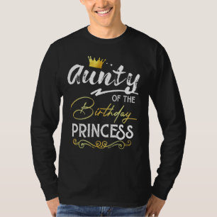 Camiseta Tia Da Festa Princesa de Aniversário Família M