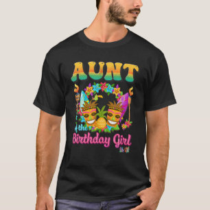 Camiseta Tia Da Garota De Aniversário Engraçada Hawaii Aniv